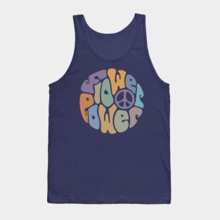 Flower Power Word Art Tank Top